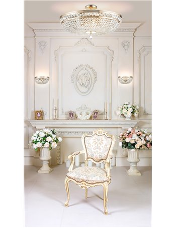 Ottilia lampadario E14 classico metallo oro IP 20