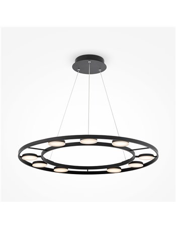 Fad lampadario a sospensione LED moderna metallo e acrilico nero IP 20