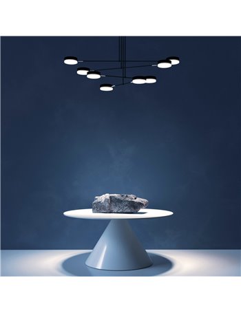 Fad lampadario a sospensione LED moderna metallo e acrilico nero IP 20