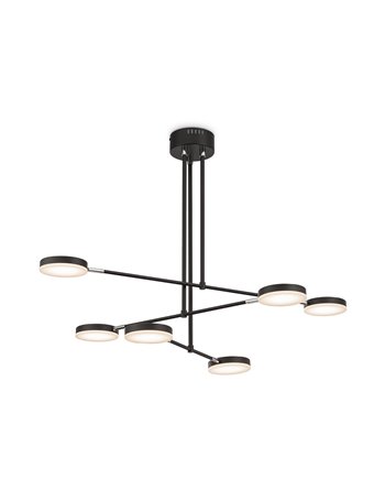 Fad lampadario a sospensione LED moderna metallo e acrilico nero IP 20