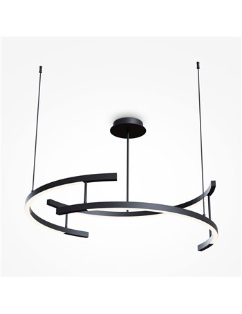 Line lampadario a sospensione LED moderna Alluminio nero IP 20