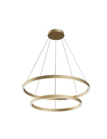 Rim lampadario a sospensione LED moderna Alluminio ottone IP 20