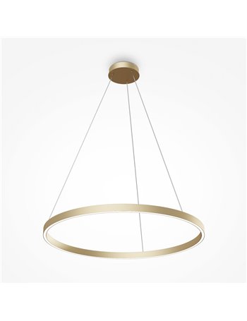 Rim lampadario a sospensione LED moderna Alluminio ottone IP 20