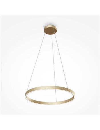 Rim lampadario a sospensione LED moderna Alluminio ottone IP 20