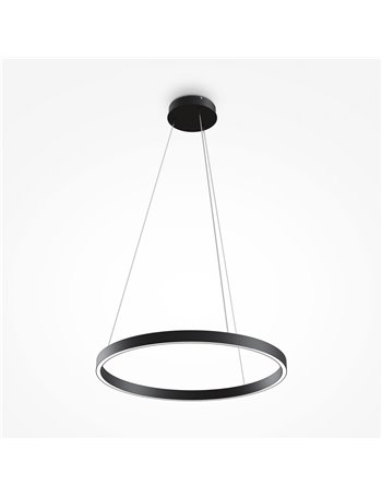 Rim lampadario a sospensione LED moderna Alluminio nero IP 20