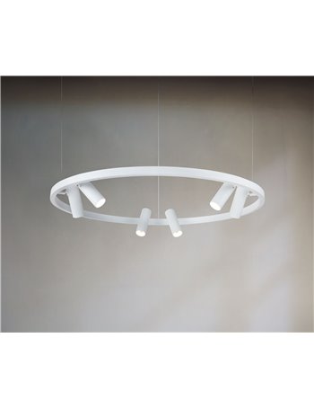 Satellite lampadario a sospensione LED moderna metallo e acrilico bianco IP 20