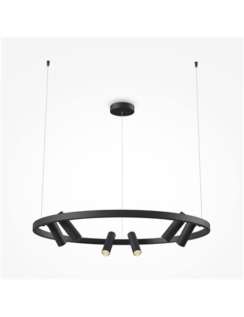 Satellite lampadario a sospensione LED moderna metallo e acrilico nero IP 20