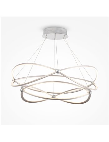Weave lampadario a sospensione LED moderna metallo nichel IP 20