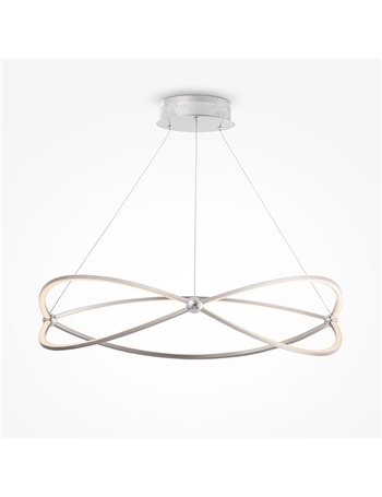 Weave lampadario a sospensione LED moderna metallo nichel IP 20