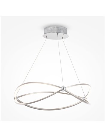 Weave lampadario a sospensione LED moderna metallo nichel IP 20