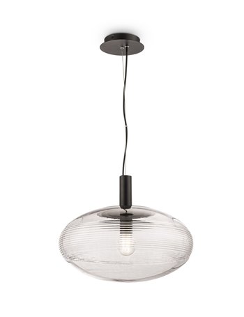 Perlas lampadario E27 moderna metallo nero IP 20