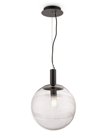 Perlas lampadario E27 moderna metallo nero IP 20