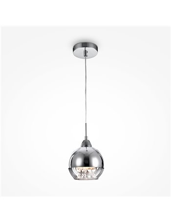 Iceberg lampadario E14 moderna metallo nichel IP 20