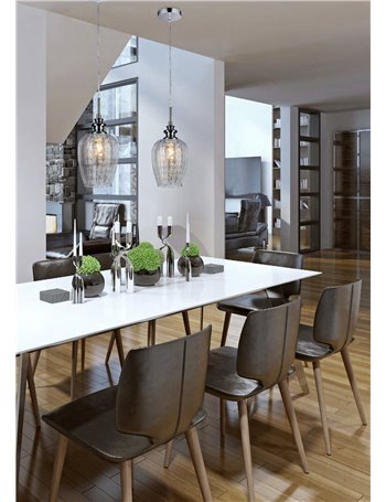 Blues lampadario E14 moderna metallo nichel IP 20