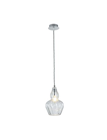 Eustoma lampadario E14 moderna metallo nichel IP 20