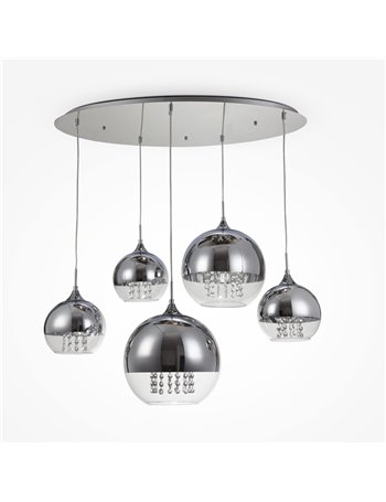 Fermi lampadario E27 moderna metallo nichel IP 20