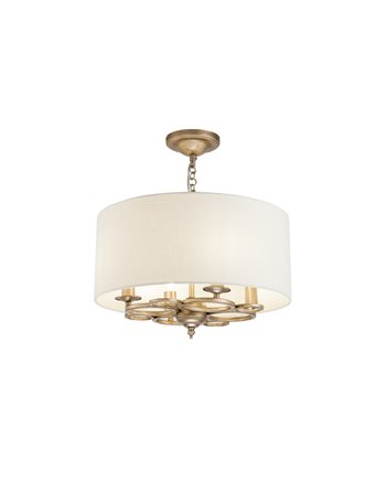 Anna lampadario E14 classica metallo oro antico IP 20
