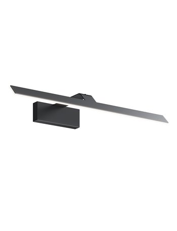 Decart lampada da specchio quadro LED moderno metallo e acrilico nero IP 20
