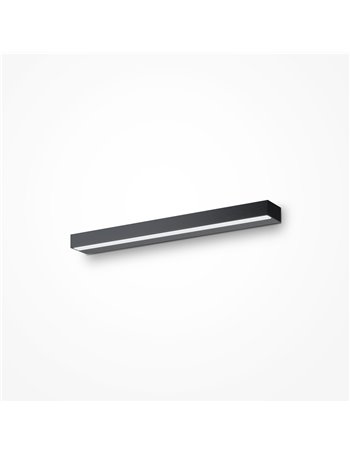 Orion lampada da specchio quadro LED moderno metallo e acrilico nero IP 20