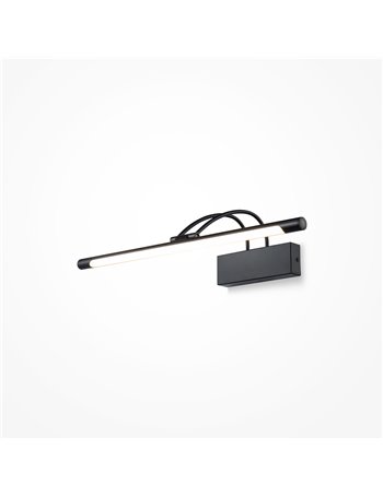 Finelli lampada da specchio quadro LED moderno metallo nero IP 20