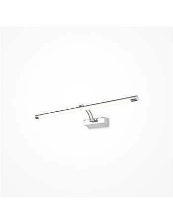 Fino lampada da specchio quadro LED moderno metallo cromo IP 20