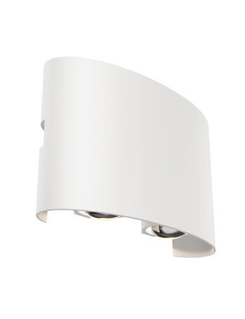 Strato lampada da parete esterna - garden metallo bianco IP 54