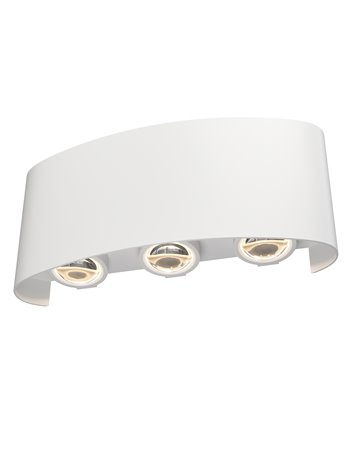 Strato lampada da parete esterna - garden metallo bianco IP 54