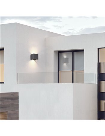 Fulton lampada da parete esterna - garden metallo nero IP 54