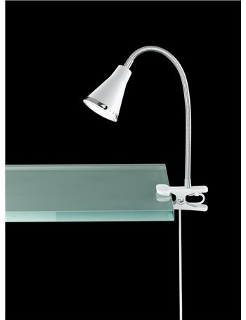 Arras pinza led flessibile orientabile bianca cm47 Moderno LED