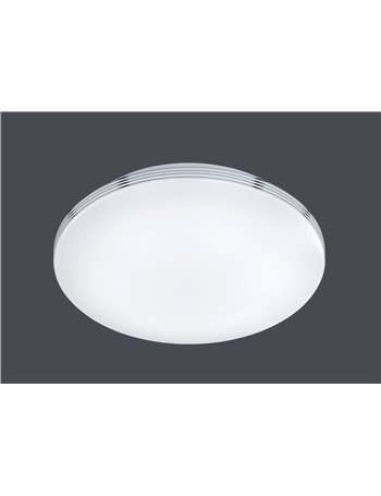 Apart plafoniera led bagno dimmer.con bordo cromo d.35 Moderno LED
