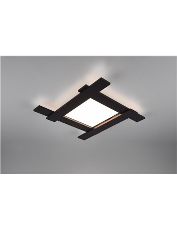 Belfast plafoniera anche retro illuminata antracite 59x59cm Moderno LED
