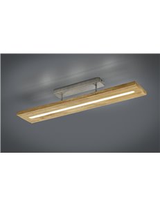 Brad plafoniera led legno con regolazione intensita con interruttore l.100cm Vintage LED