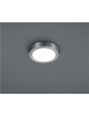 Cento plafoniera led tonda acciaio media d.17 cm Moderno LED