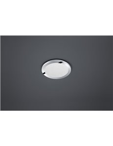 Cesar plafoniera led rotonda bordo cromato effetto cristallo dimmerabile con interruttore a scatto ip44 d. 26cm Moderno LED