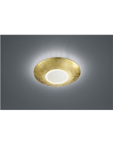 Chiros plafoniera rotonda led diffusore metallo oro d. 32cm Moderno LED