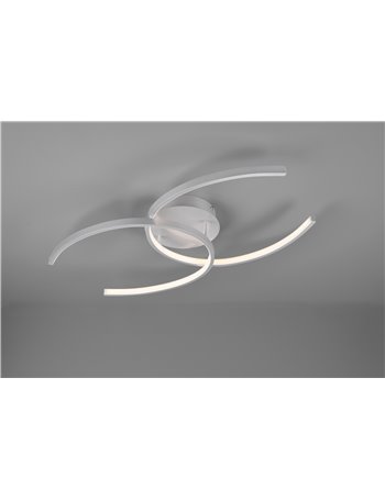 Cocos plafoniera doppia c alluminio l.70cm Moderno LED