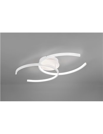 Cocos plafoniera doppia c bianca l.70cm Moderno LED