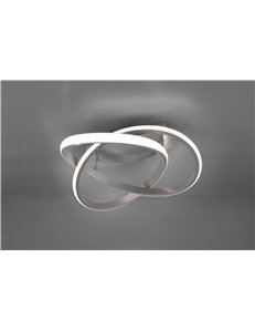 Course plafoniera led spirale acciaio satinato con regolazione intensita' con interruttore d.45cm Moderno LED