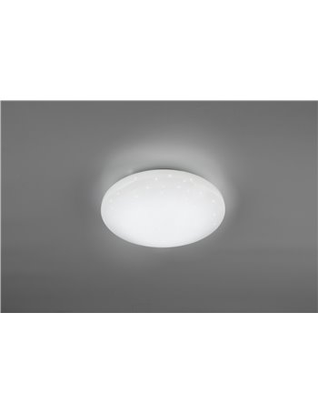Fara plafoniera led diffusore metacrilato con effetto cielo stellato con smart control molteplici funzioni "wiz" d. 30cm Moderno