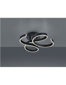 Francis plafoniera led vortici antracite con regolazione intensita' con interruttore d.57cm Moderno LED 2