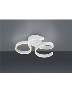 Francis plafoniera led vortici bianca con regolazione intensita' con interruttore d.57cm Moderno LED