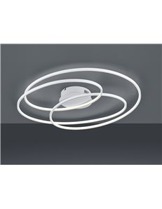Gale plafoniera led grande bianca cerchi concentrici con regolazione intensita' con interruttore d.80cm Moderno LED 2