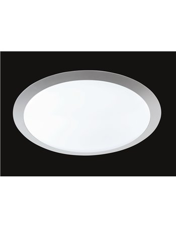 Gonzalo plafoniera led bordo alluminio diffusore plastica Cm 42 Moderno LED