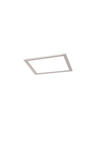 Griffin plafoniera led quadrata bordo colore acciaio con smart control molteplici funzioni "wiz" l. 30 x 30 cm Moderno LED