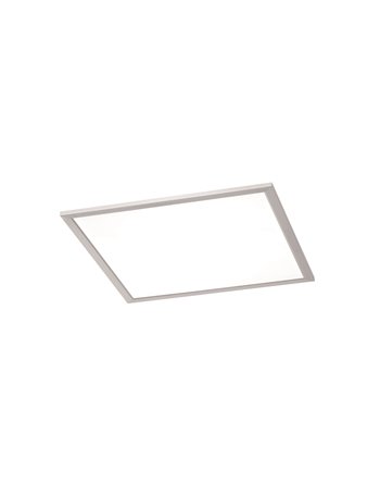 Griffin plafoniera led quadrata bordo colore acciaio con smart control molteplici funzioni "wiz" l. 40 x 40 cm Moderno LED