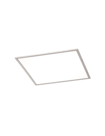 Griffin plafoniera led quadrata bordo colore acciaio con smart control molteplici funzioni "wiz" l. 60 x 60 cm Moderno LED