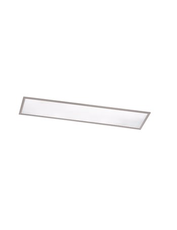 Griffin plafoniera led rettangolare bordo colore acciaio con smart control molteplici funzioni "wiz" l. 110 x 30 cm Moderno LED