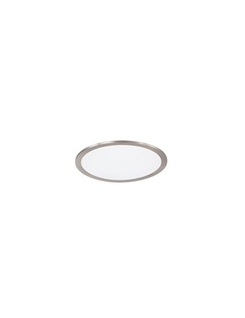 Griffin plafoniera led tonda bordo colore acciaio con smart control molteplici funzioni "wiz" d. 30cm Moderno LED