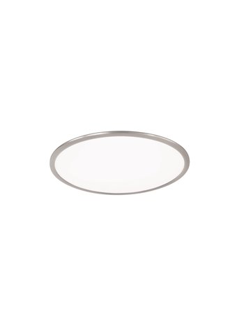 Griffin plafoniera led tonda bordo colore acciaio con smart control molteplici funzioni "wiz" d. 60cm Moderno LED