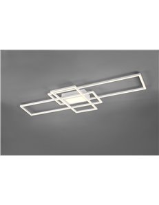 Irvine plafoniera led 3 rettangoli bianca con luce centrale con telecomando multifunzione regolazione intensita' e temperatura d